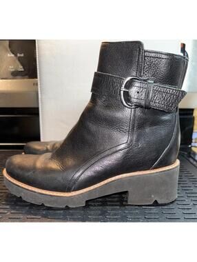 Naturalizer Women's Darry-Strap Boot Black Bootie Boot Buckle Sz 7.5 Goth